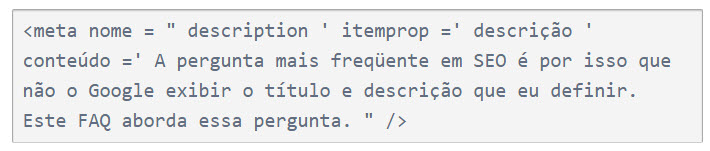 A pergunta mais freqüente em SEO é por isso que não o Google exibir o título e descrição que eu definir